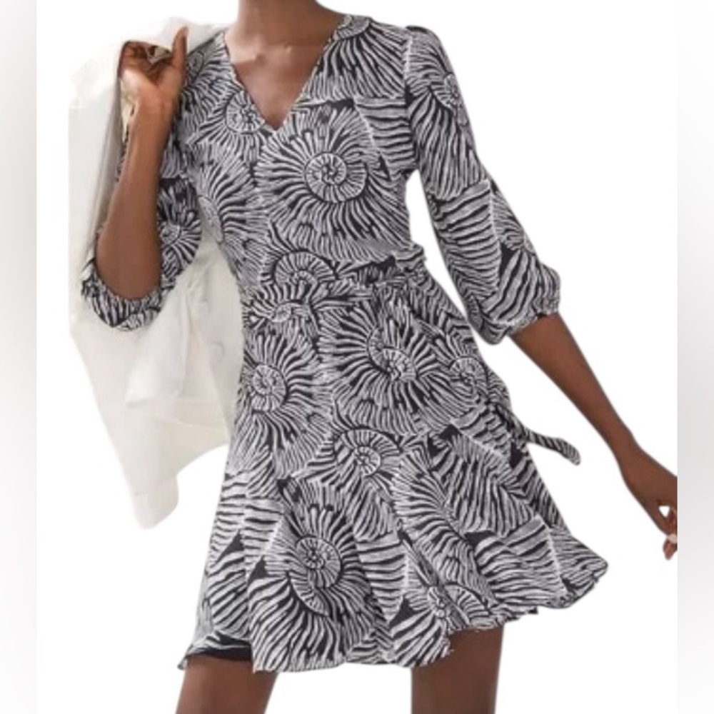 White House Black Market Zebra Floral Mini Dress